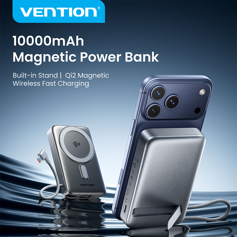 Vention CCC Powerbank Wireless 35W Magnetic Qi2 Powerbank 10000mAh 35W PD PPS LED Display