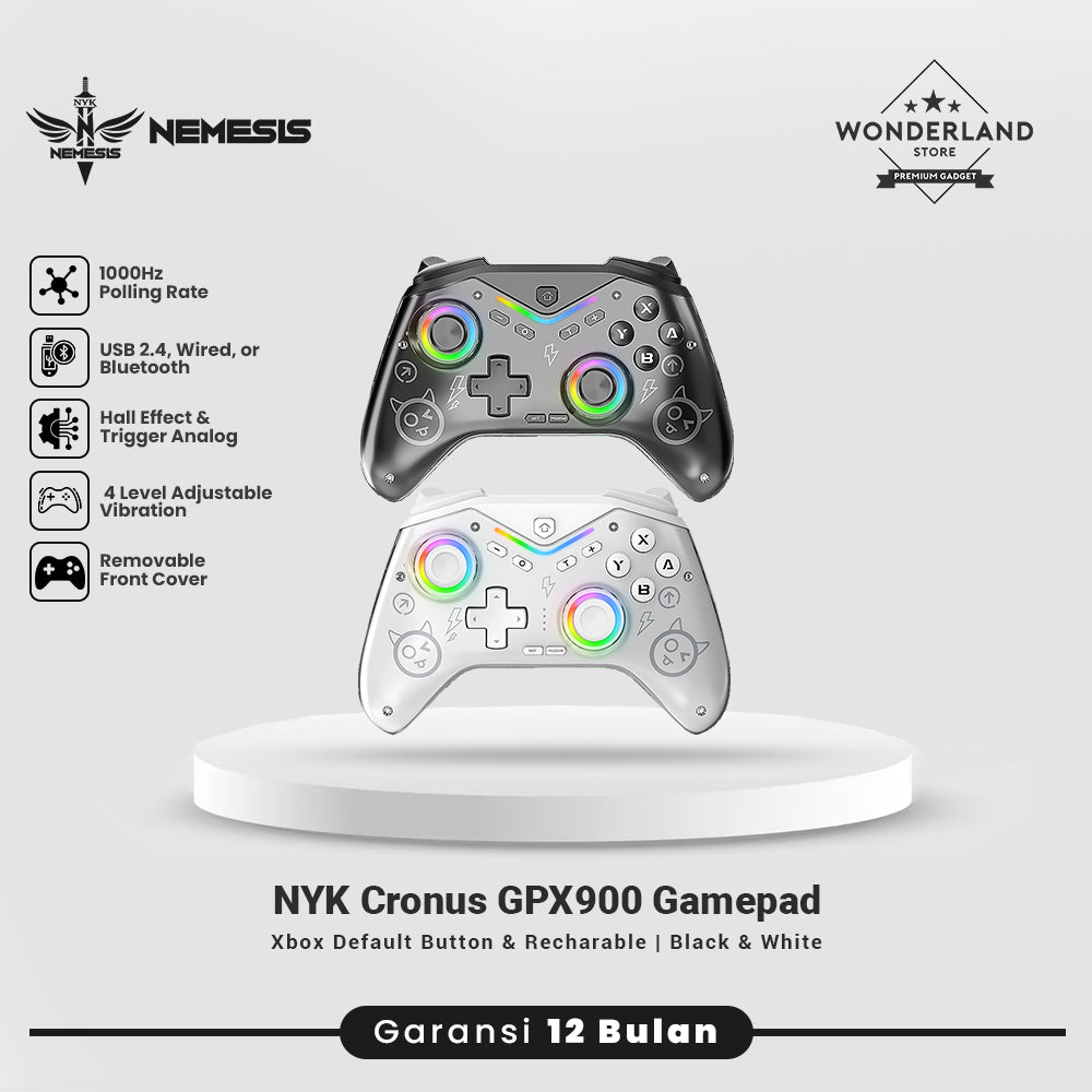 NYK Nemesis Cronus GPX900 / GPX-900 Gamepad Controler 3 in 1 Wireless 2.4Ghz Trimode Connection Hall Effect