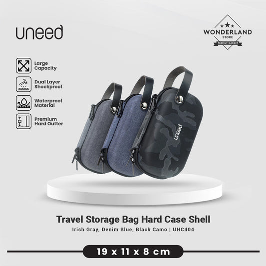 Uneed Denime Travel Storage Bag Pouch Powerbank HDD Hard Case - UHC404