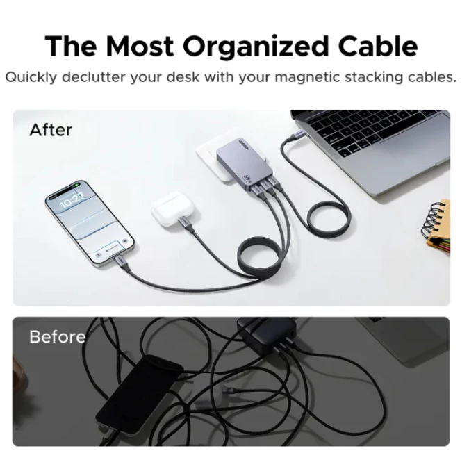 Ugreen USB-C to C Magnetic Cable 100W Self Wrapping Fast Charging PD PPS