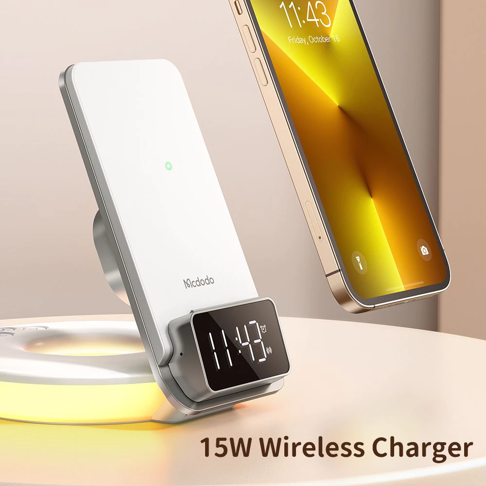 Mcdodo Premium Stand Holder Wireless with Night Light Fast Charging 15W CH-1610