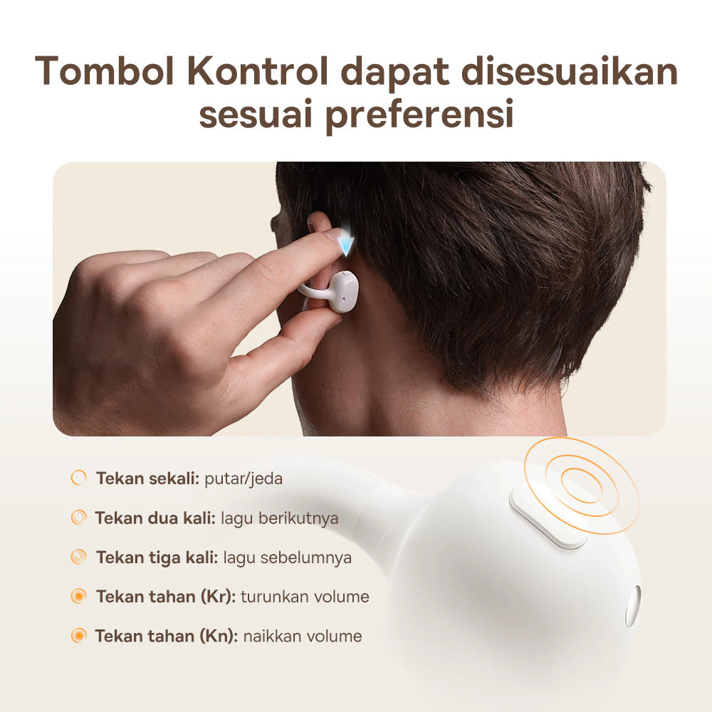 Baseus Bowie MC1 Open Ear TWS Ear Clip Sport Work Headset Anting Bluetooth OWS Earphone Clip