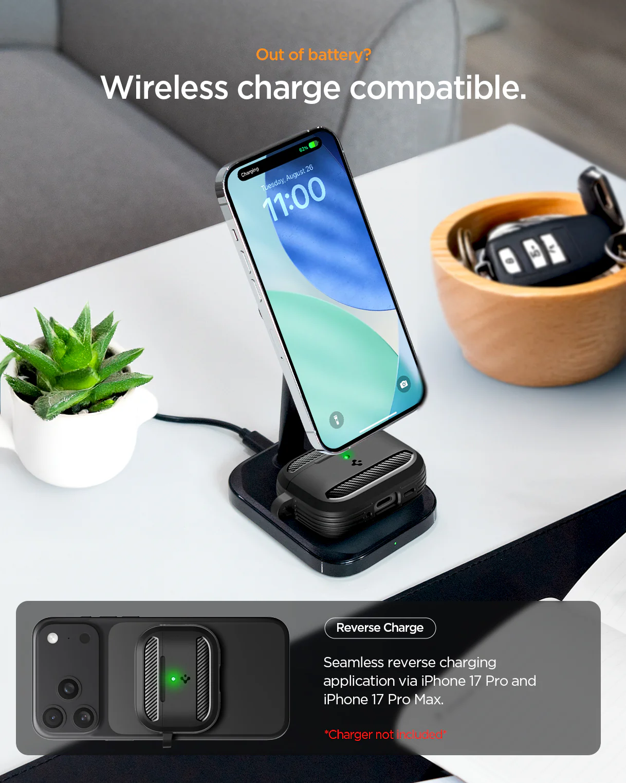 Spigen Case AirPods Pro 3 Spigen Rugged Armor Carbon Anti Crack Support Wireless