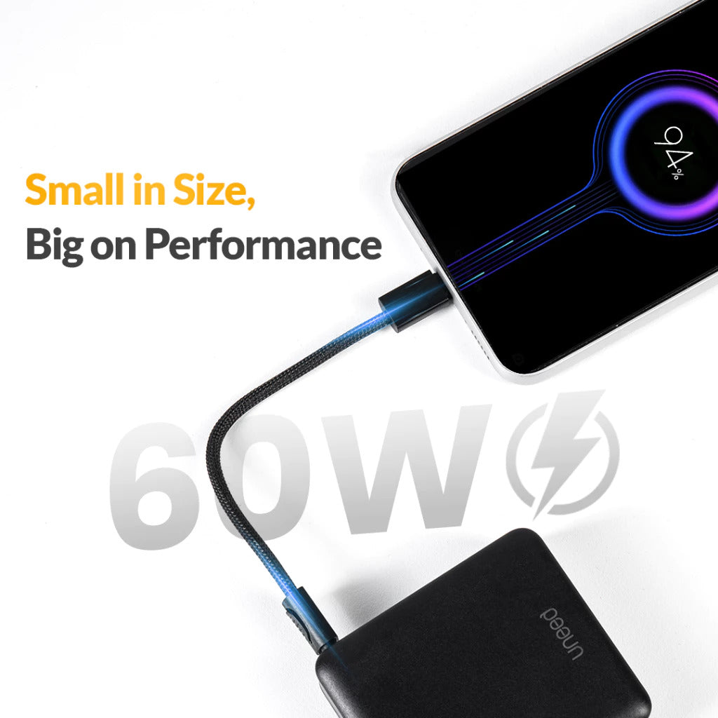 Uneed Keychain Data Cable USB-C to Lightning / USB-C to C QC PD 60W - UCB63