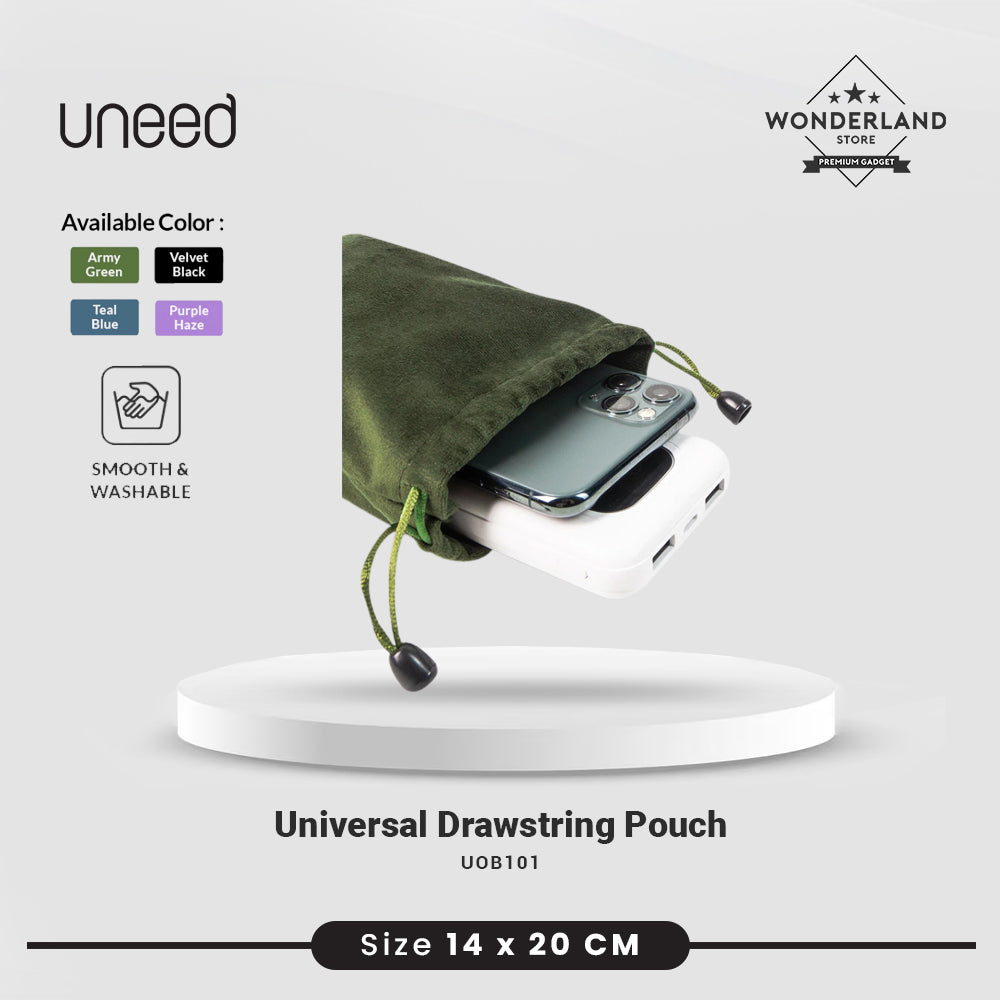 Uneed Universal Drawstring Pouch Powerbank Hp Charger Tas Serut - UOB101