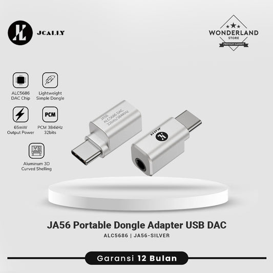 Jcally JA56 ALC5686 Portable Dongle Adapter USB DAC / AMP Converter Audio DAC