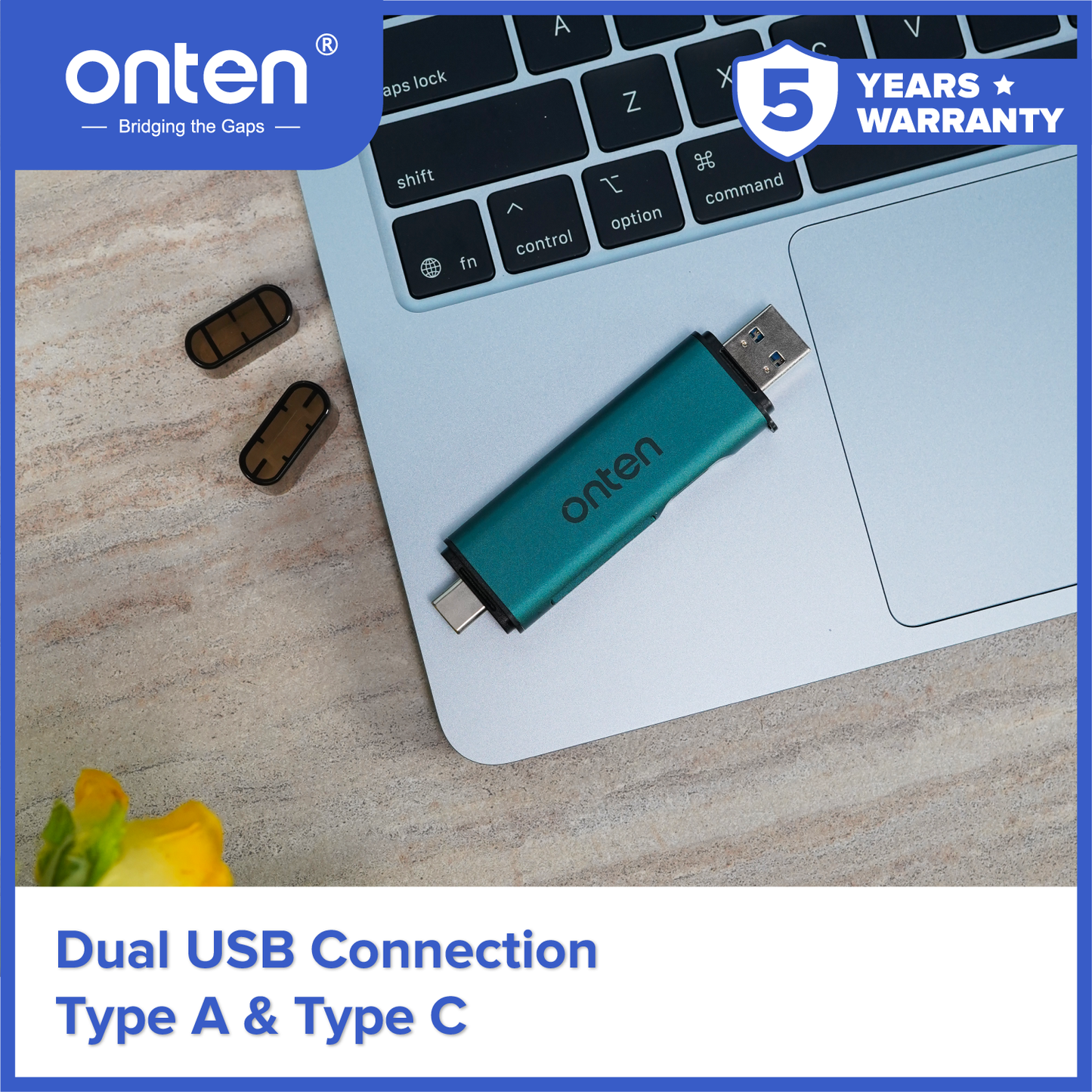Onten Card Reader Dual USB-C+USB-A Micro SD/TF + USB C OTN-CR538S