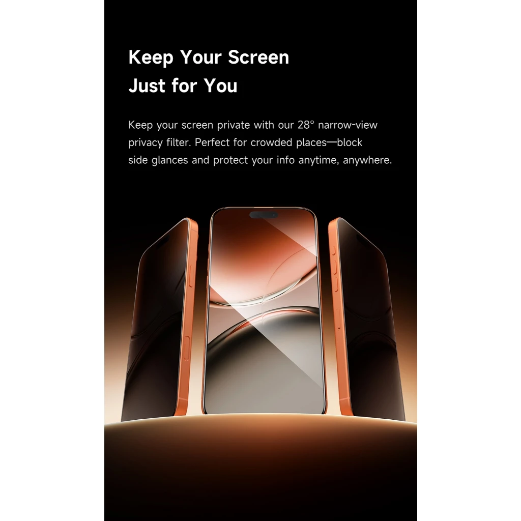 Mcdodo Tempered Glass Anti Spy For iPhone 17 17 Pro 17 Pro Max Ultra HD Screen Protector