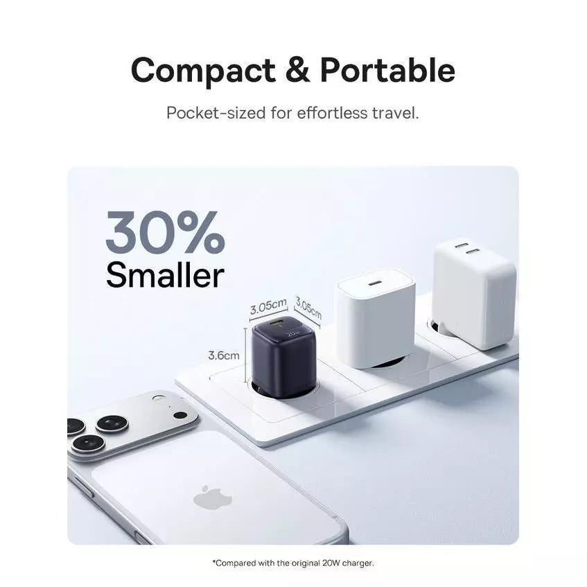 Baseus EnerFill FN22 20W 30W 45W Adaptor USB-C Charger Mini GaN6 Fast Charger 1C PD PPS