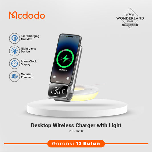 Mcdodo Premium Stand Holder Wireless with Night Light Fast Charging 15W CH-1610
