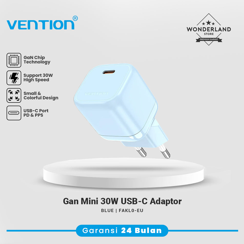 Vention GaN Mini 30W Fast Charger Adapter Super PD Power Delivery Quick Charge