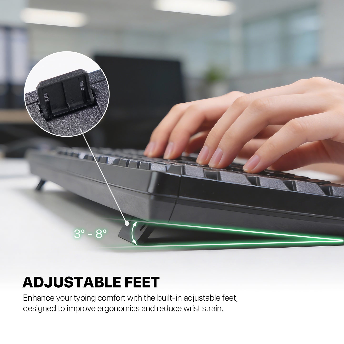 Fantech WK900 GO Wireless Combo Keyboard dan Mouse Silent Key Full Size 104 Keys