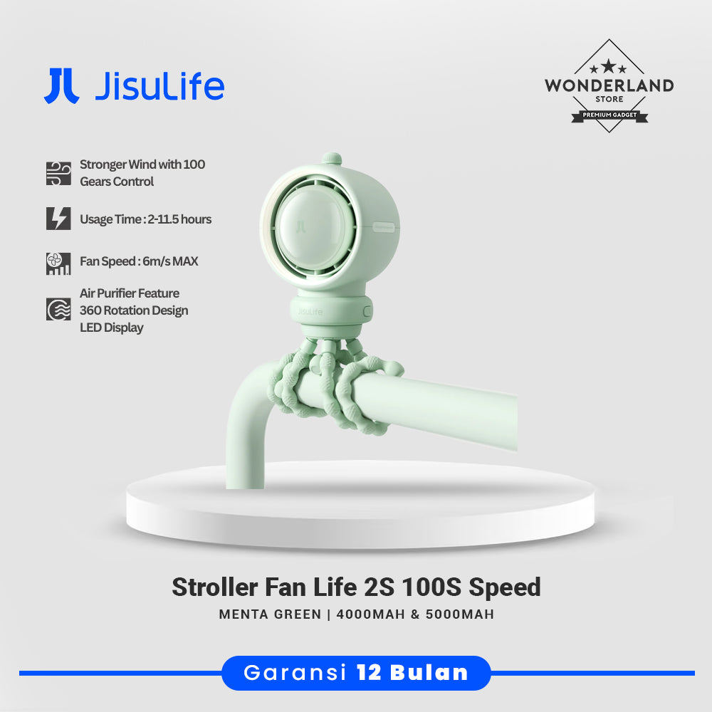 Jisulife Stroller Fan Life2S 5000mAh Handfan Portable High Speed