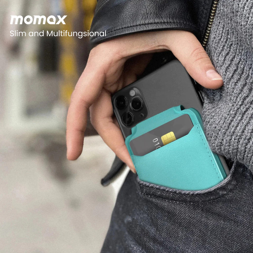 Momax Card Holder Magsafe Adjustable Phone Wallet Magnetic Dompet Kartu Universal