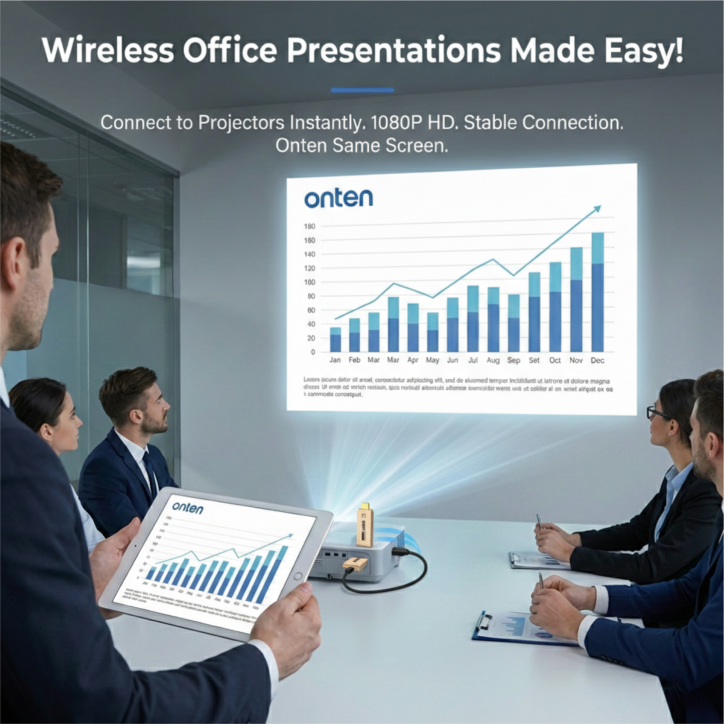 Onten Dual Mode HDTV Adapter Android Miracast Dongle Wireless Wired Non-MHL / MHL Device OTN-M73