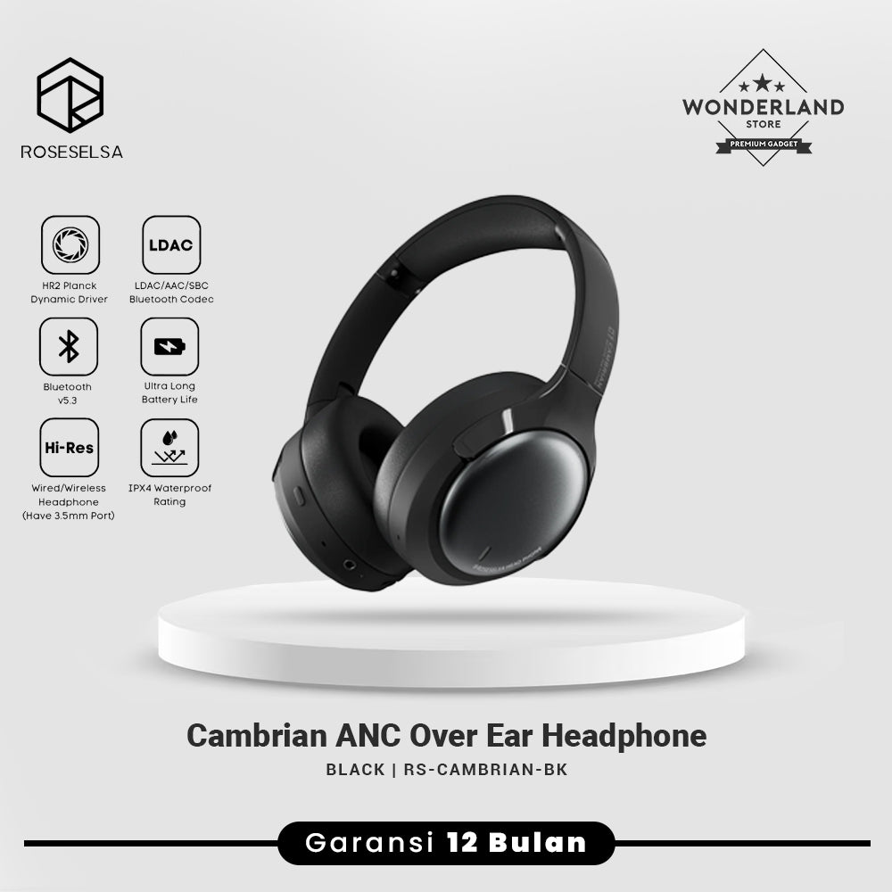 Roseselsa Cambrian Bluetooth Wireless Headphone ANC HR2 Planck Dynamic Driver
