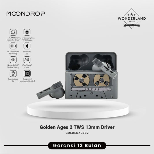 Moondrop Golden Ages 2 13mm Planar Driver Bluetooth True Wireless TWS
