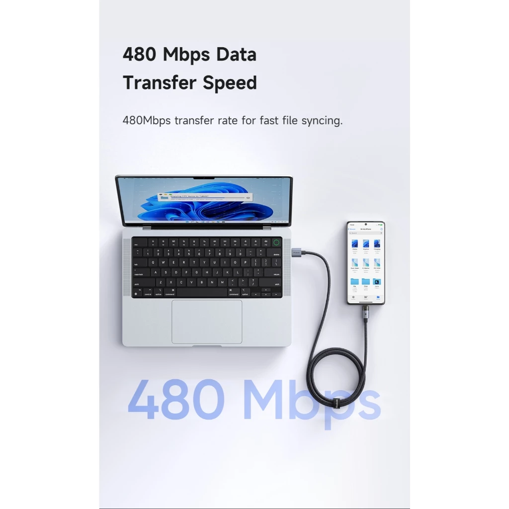 Mcdodo Kabel Data Transparant 6A USB-A to USB-C Super Charge,QC4,VOOC