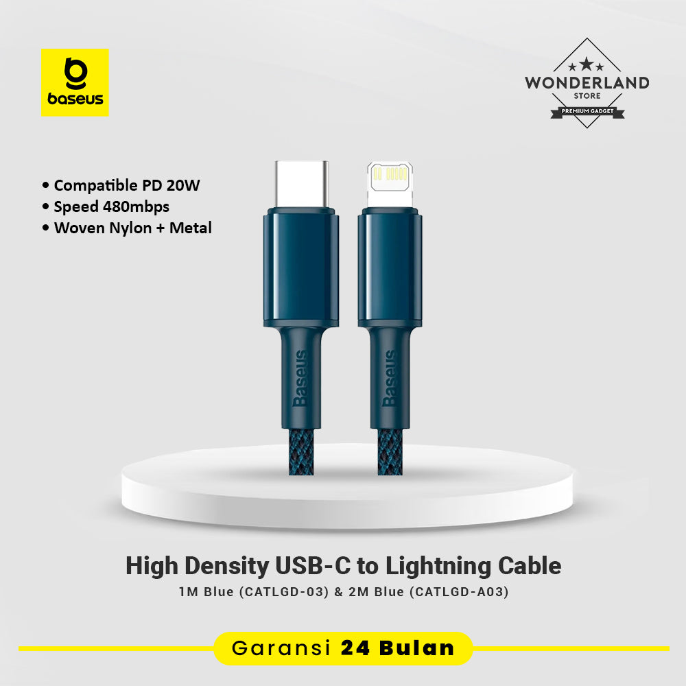 Baseus High Density USB-C to Lightning 20W Cable Woven Nylon Braided CATLGD