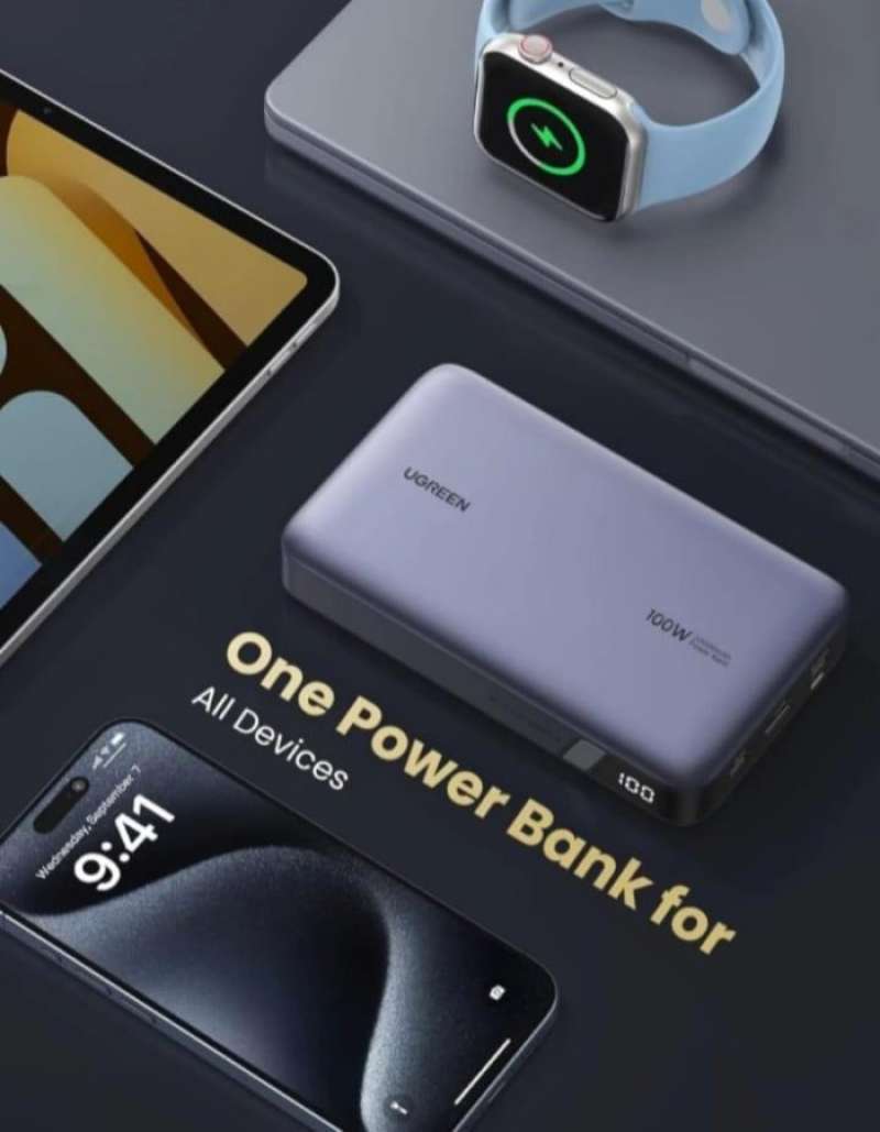 Ugreen Powerbank 30W 20000Mah Built in Cable USB-C PD PPS SFC