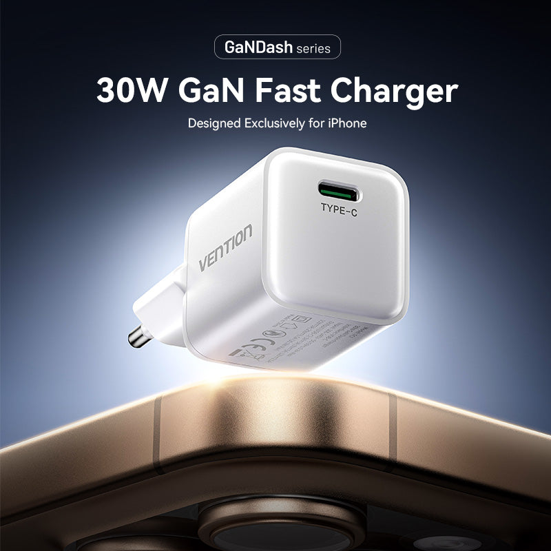 Vention GaN Charger 30W GaNDash 30W SFC PD PPS For iPhone Android