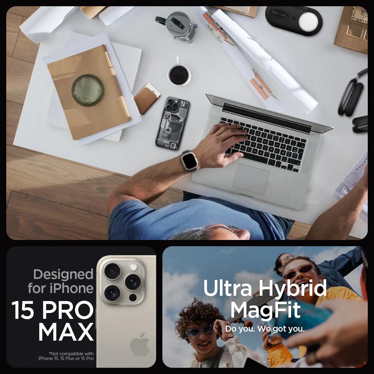 Spigen Case for iPhone 15 Series Spigen Ultra Hybrid Zero One MagFit MagSafe Anti Shock