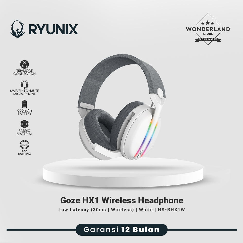 Sades Ryunix Goze HX1 Headset Gaming Wireless Bluetooth Tri Mode Connection