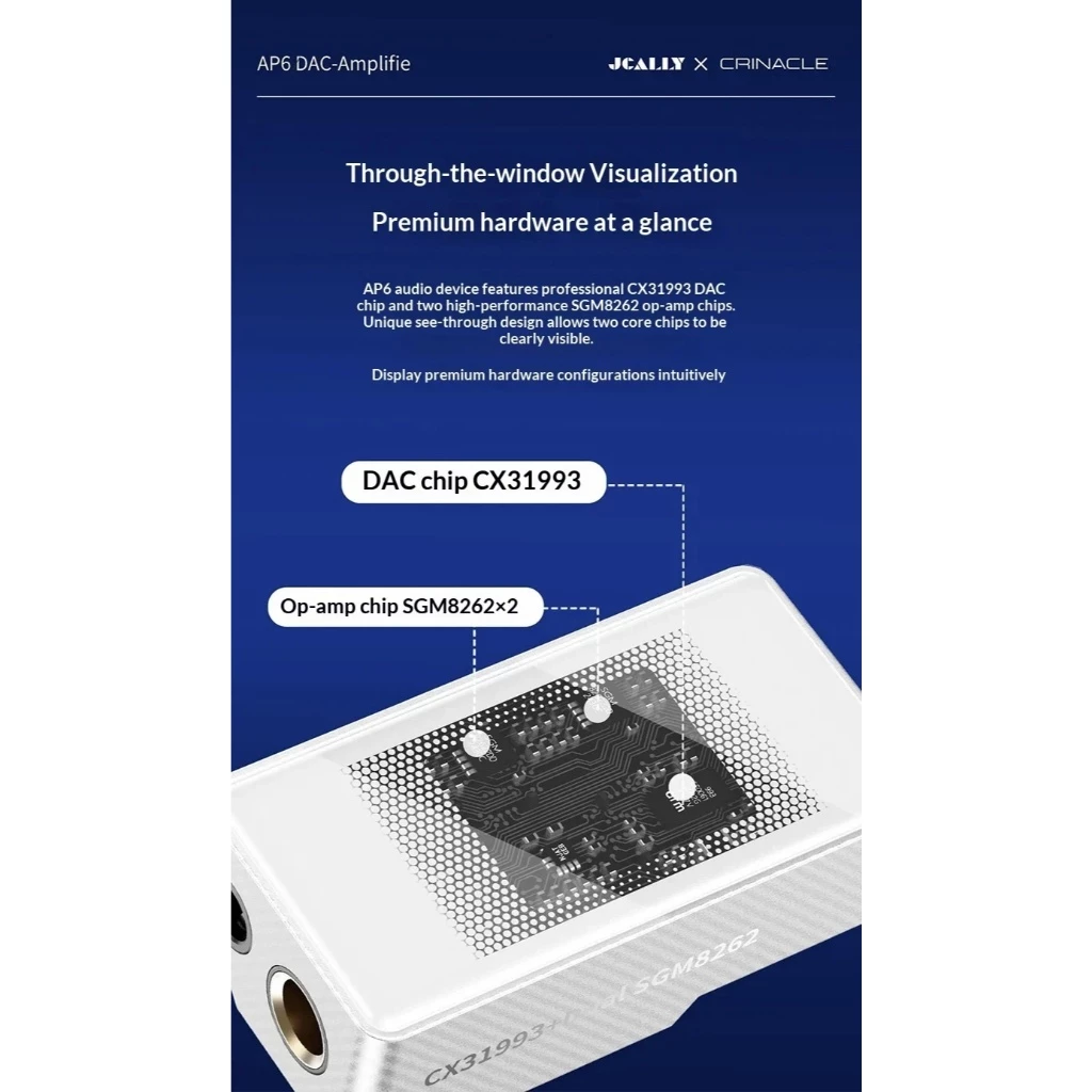 Jcally × Crinacle AP6 Portable DAC Amplifier Jack 3.5mm Balanced 4.4mm