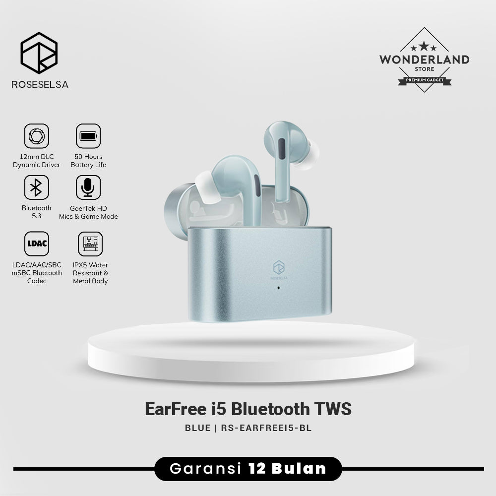 Roseselsa EarFree i5 Bluetooth 12mm DLC Dynamic Driver True Wireless TWS