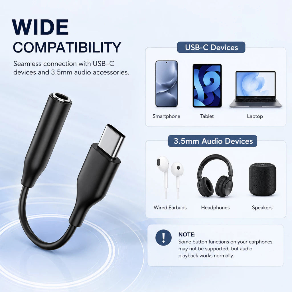 OnPrime Converter USB-C to Jack 3.5mm DAC Hi Res Audio Low Noise Open Mic 12201