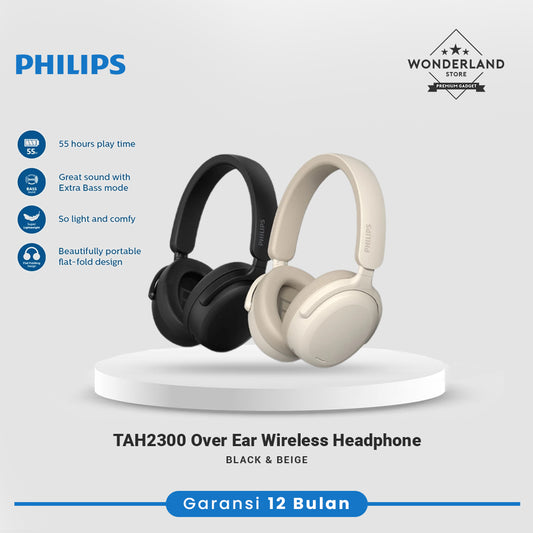 Philips TAH2300 Over-ear Wireless Headphones Extra Bass Headphone TAH 2300