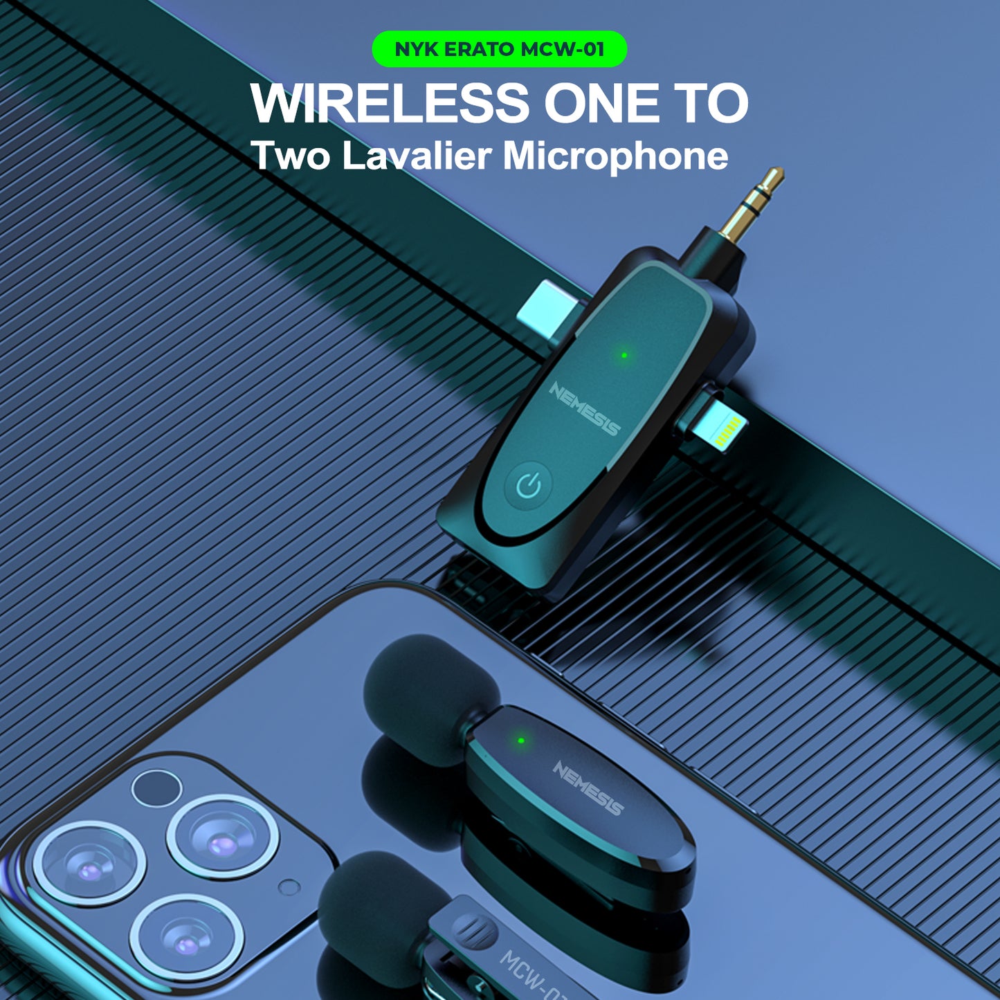 NYK Nemesis Heracles Microphone Wireless 2.4GHz Clip On 3in1 Heracles MCW-05 Musai MCW-02 Erato MCW-01