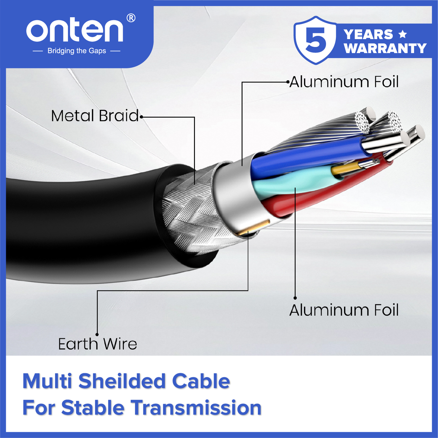 Onten Kabel HDMI To VGA + Audio Resolution Up To 1080p OTN-5137