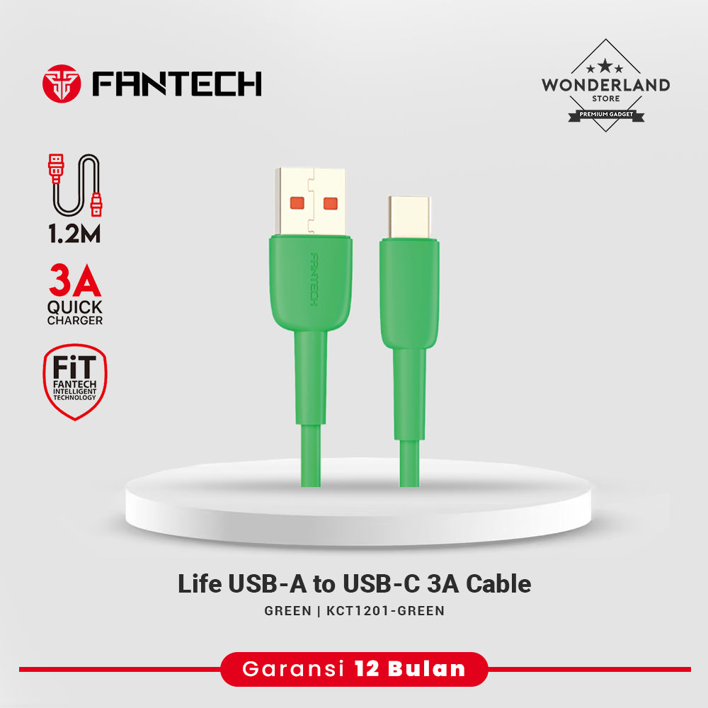 Fantech Duralink Kabel Data USB-A to USB-C 3A Fast Charging 1.2M KCT1201