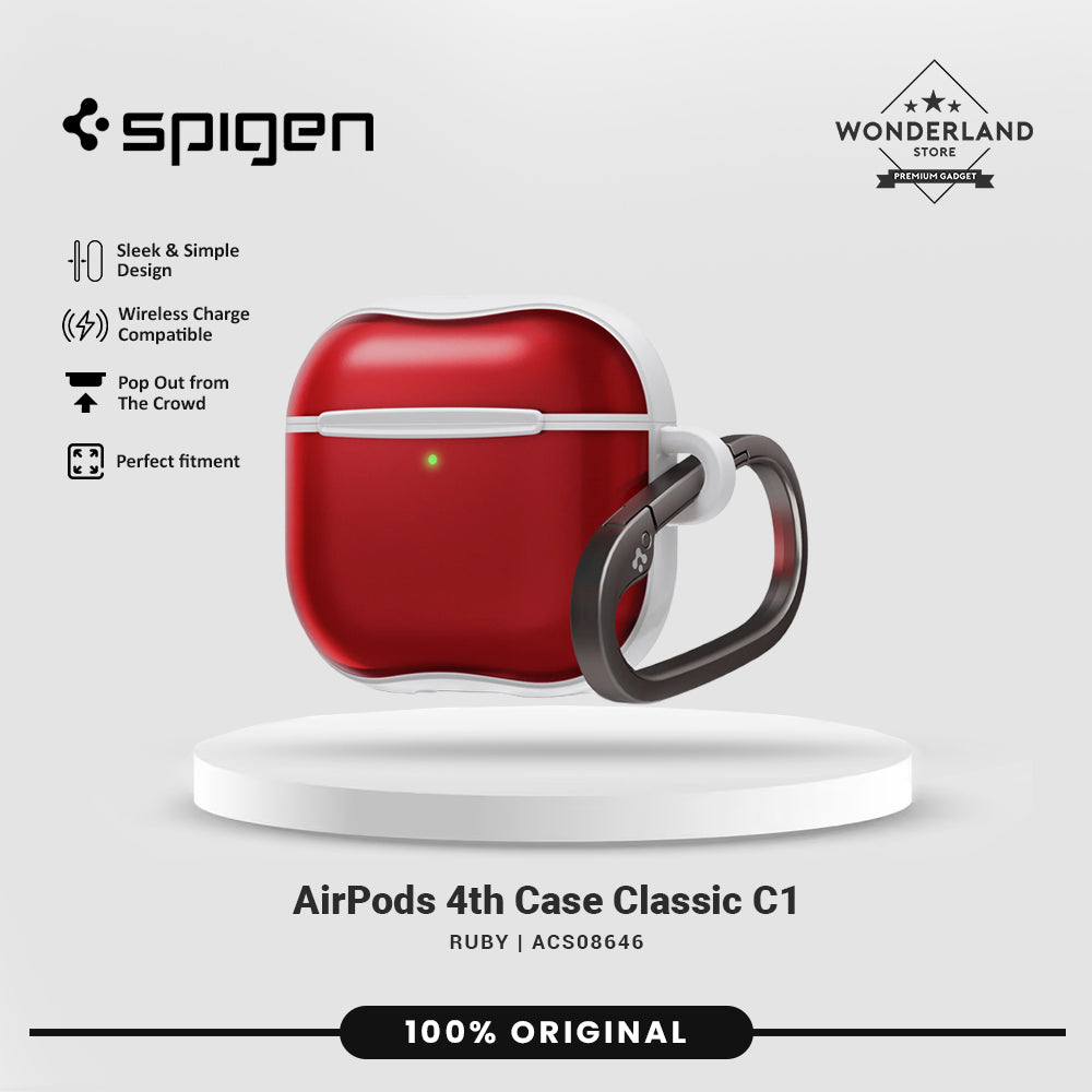 Spigen Case Airpods Gen 4 Spigen Classic C1 Hybrid Anti Crack Shock Cover Matte Slim Non Slip Casing