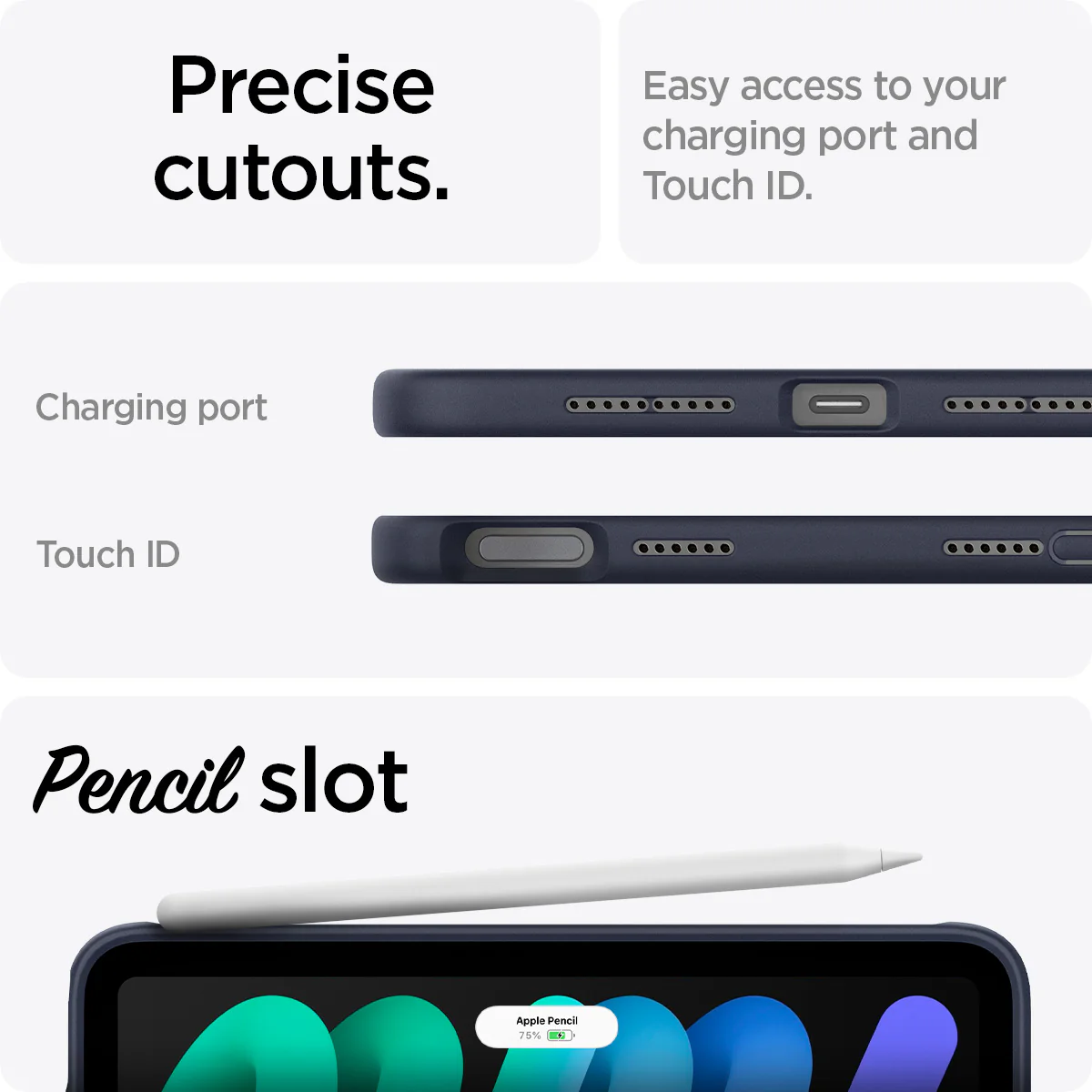 Spigen Case iPad Mini 7 / 6 8.3 inch 2024 Spigen Nano Pop Softcase Matte Silicone Casing