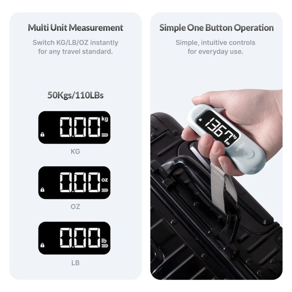 Uneed Timbangan Koper Digital Travel LCD 50kg - Mini Portable Digital Luggage Scale - USC201