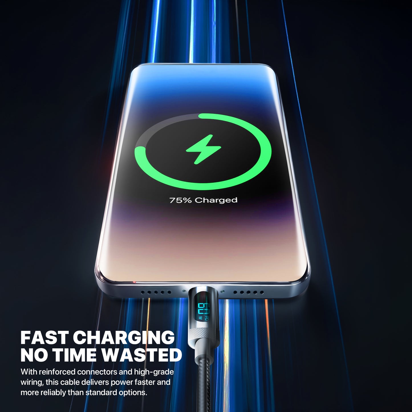 Fantech Duralink DL6 USB-C to Lightning 27W / USB-A Fast Charging LED Indicator