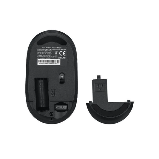Asus MW103 Mouse Wireless 2.4Ghz Silent Click Ambidextrous Shape Optical Sensor