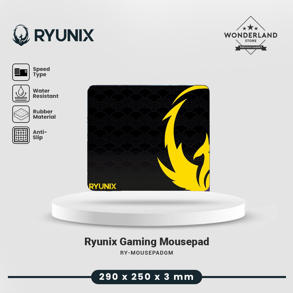 Sades Ryunix Mousepad Gaming Speed Type 290x250x3mm Rubber Base