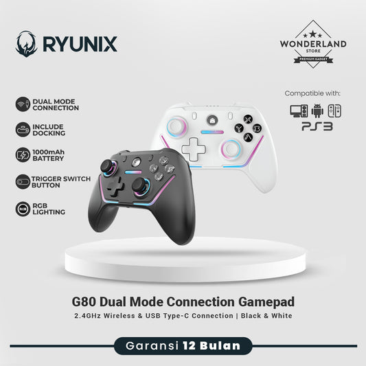 Sades Ryunix G80 Gamepad Hall Effect Dual Mode Gaming Controller Dual Motor Vibration