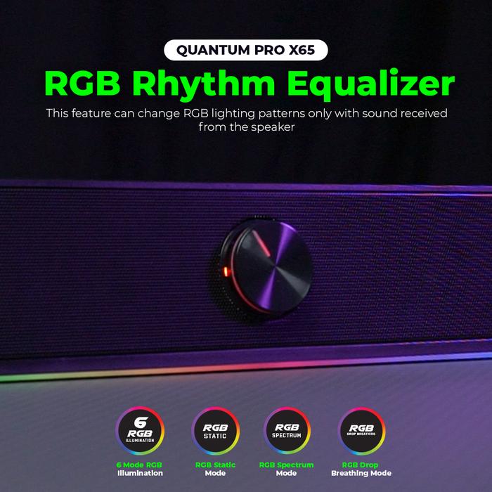 NYK Nemesis Quantum X65 Pro / X-65 Pro Quantum Soundbar Gaming Speaker RGB