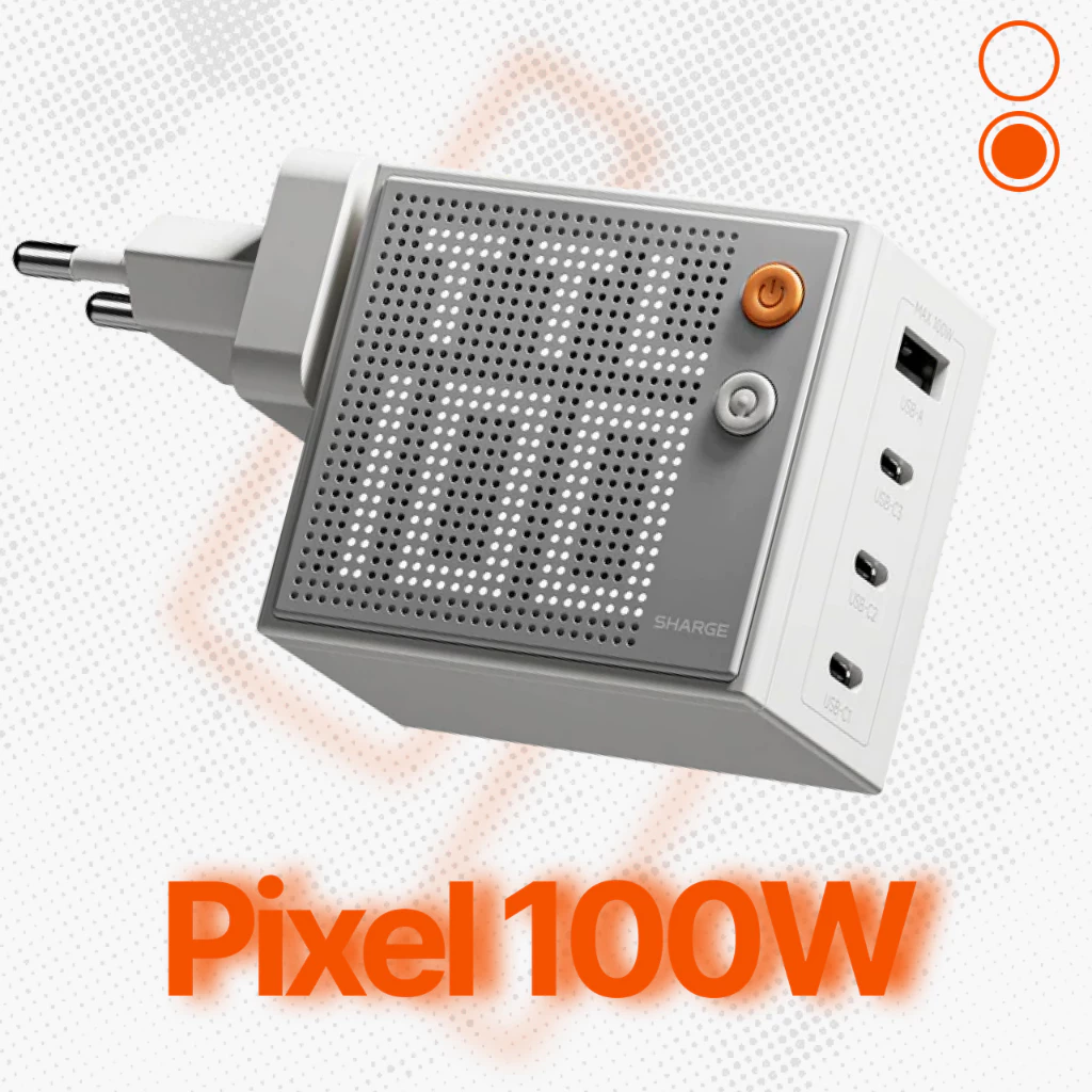 Sharge Adaptor GaN Pixel 100W 140W USB-C+USB-A Wall Charger PD PPS Fast Charging