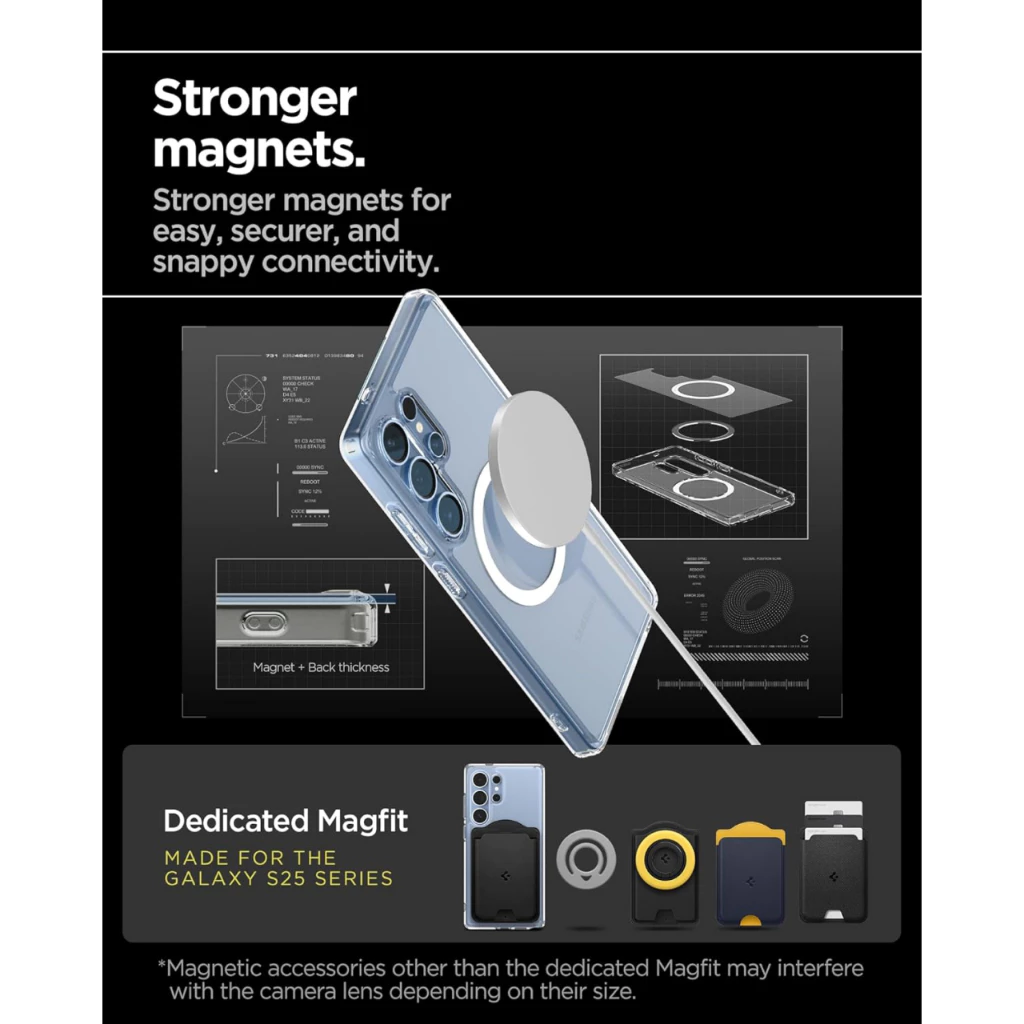 Case for Samsung Galaxy S25 Ultra Spigen Crystal Hybrid Crystal Clear S25 Ultra