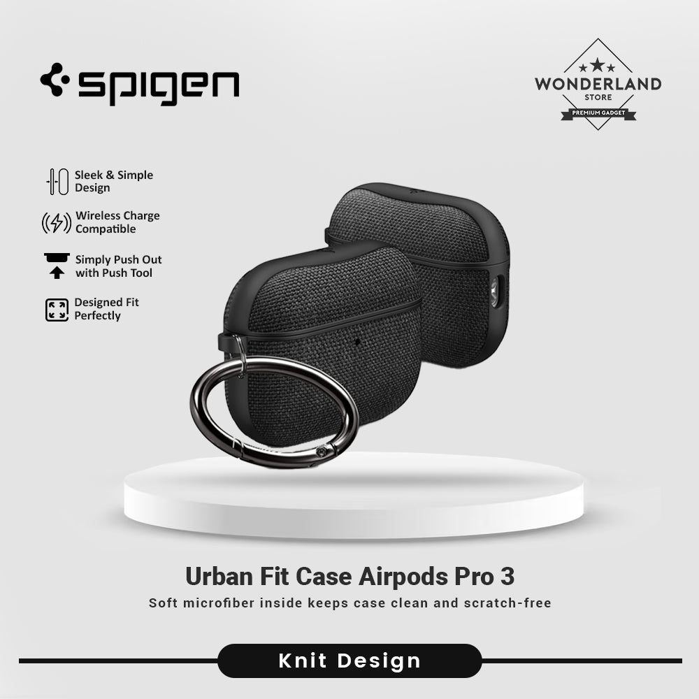 Spigen Case For AirPods Pro 3 Spigen Urban Fit Hard Cover Fabric Hook Anti Crack Slim Casing