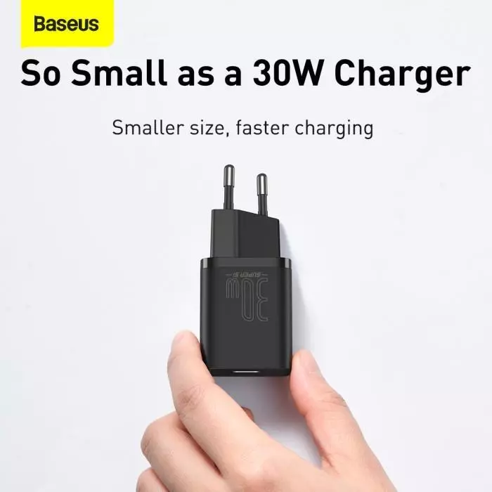 Baseus Super Si 30W USB-C EU Adaptor USB-C PD PPS Quick Charge