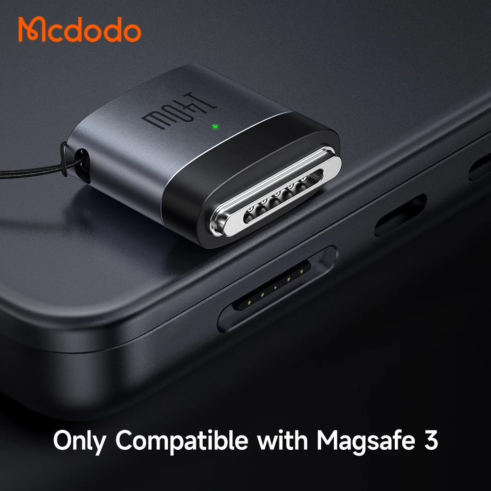 Mcdodo Adapter Converter Type C to Magsafe 3 PD Fast Charging 140W Max For Macbook Air Pro