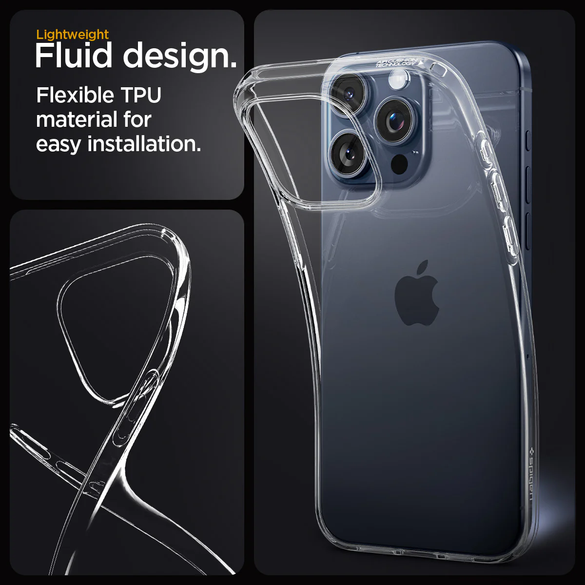 Spigen Case iPhone 15 Pro Max Plus Spigen Liquid Crystal Clear Soft Casing