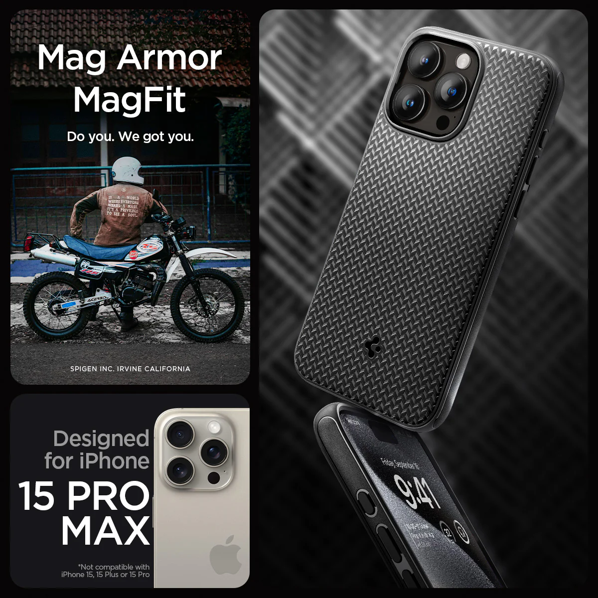 Spigen Case For iPhone 15 Pro Max Plus Mag Armor Magfit MagSafe Matte Shockproof ORIGINAL