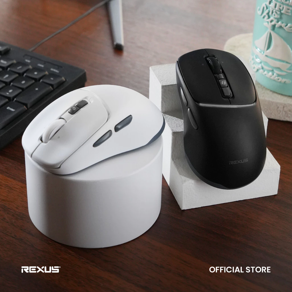 Rexus Q15V2 Nava Pro Q15 Versi 2 Mouse Office Wireless Silent Click - Ergonomic Shape with Co-Pilot